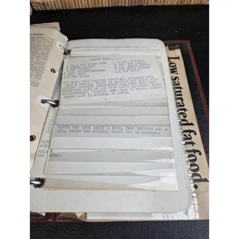 Estate Recipe Binder Handwritten Typed Cut Outs Etc.  Texas Based
